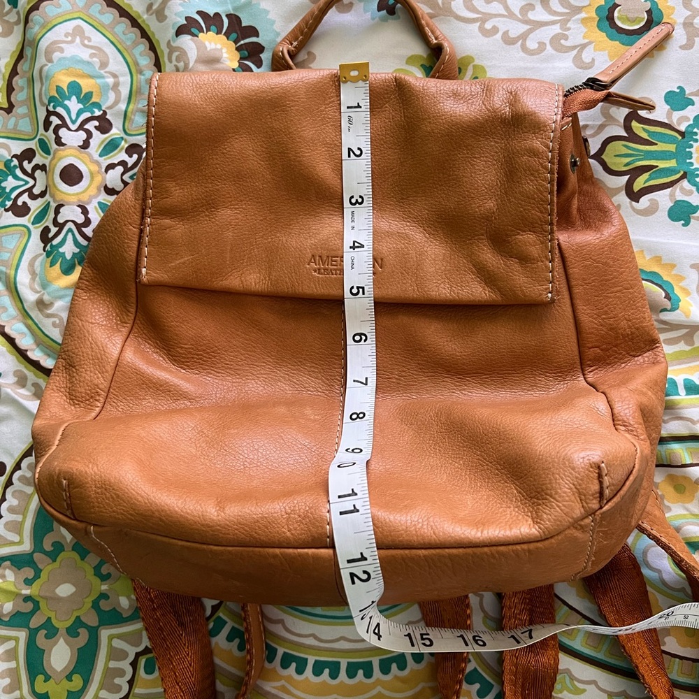 American Leather Co. Women's Tan Leather Backpack - Picture 10 of 12
